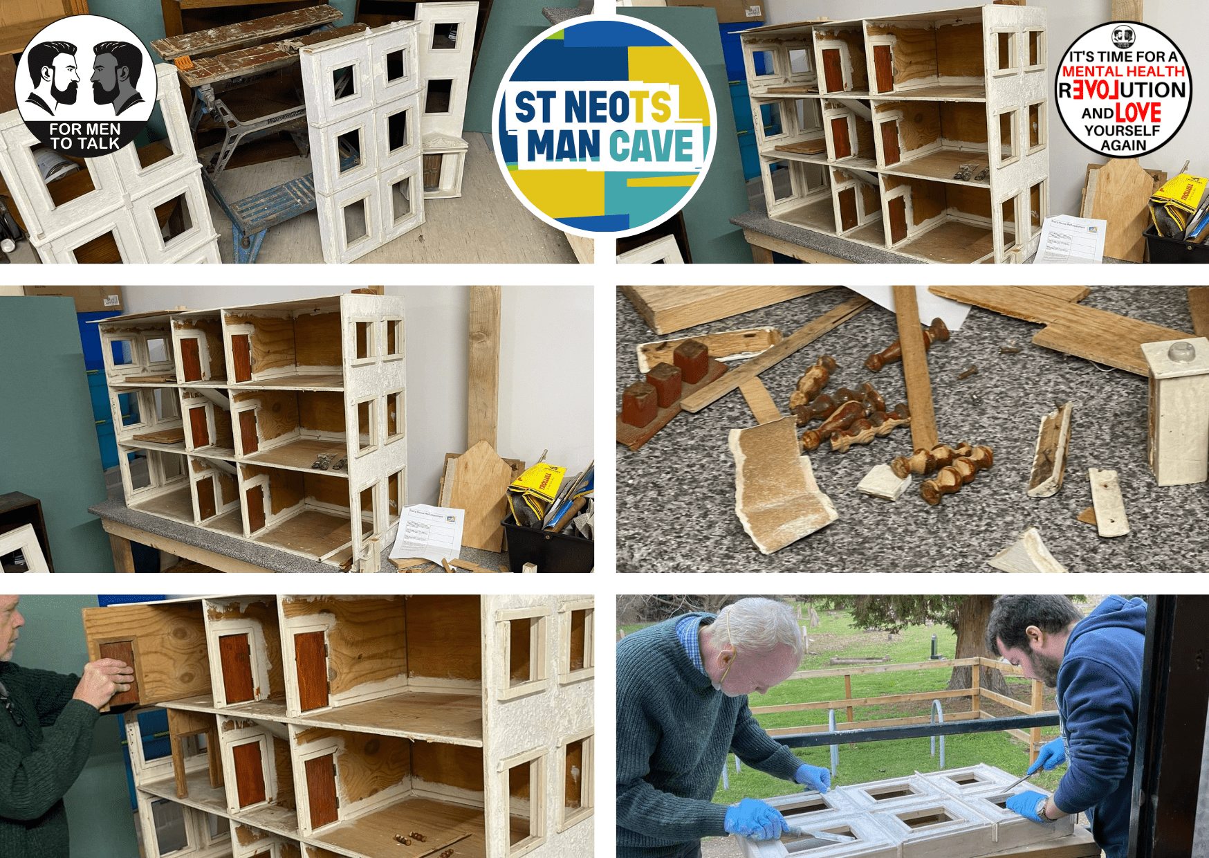 ‘For Men To Talk’ dolls house project has started at ‘St Neots Man Cave’