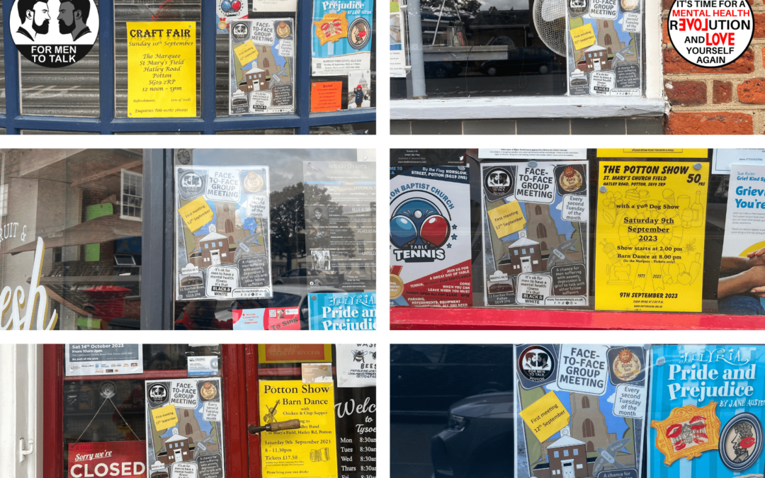 The impact of ‘For Men To Talk’ peer support group posters in shop windows