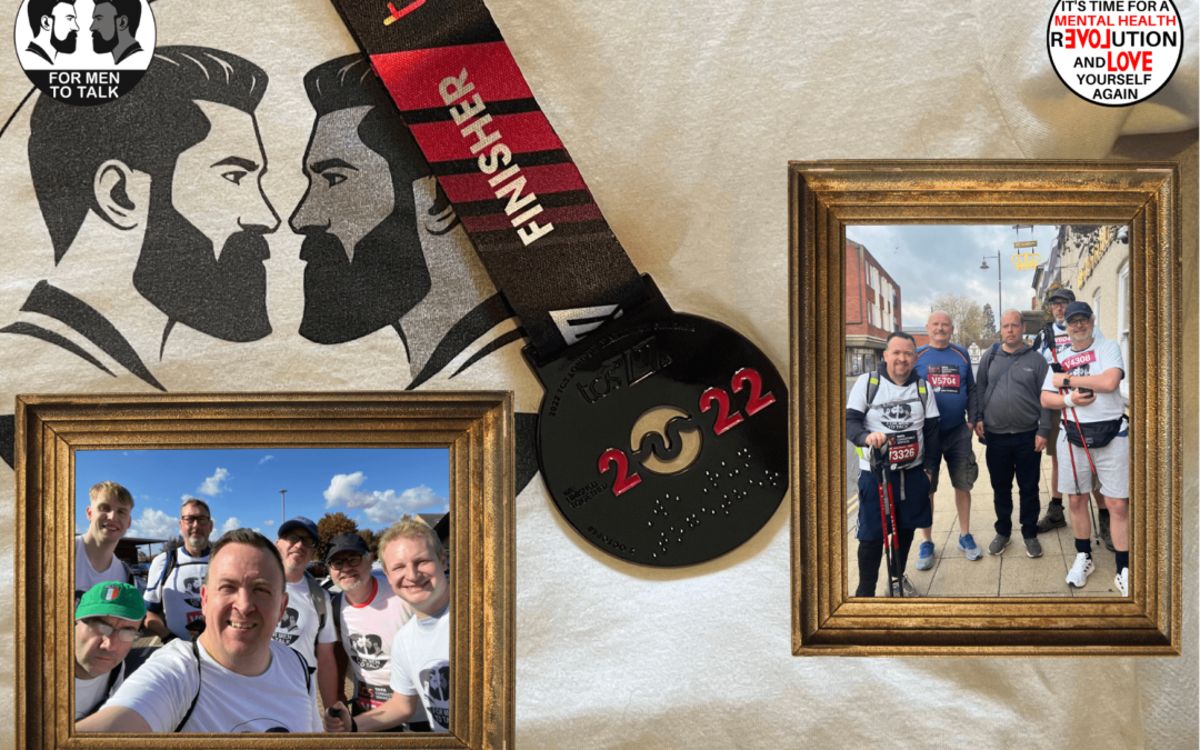 Join the ‘For Men To Talk’ walkers aiming to complete the TCS London Marathon MyWay for the third time.