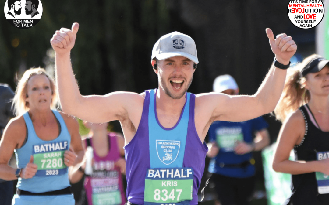 Kris Rivers triumphs in Bath Half Marathon, raising vital funds for ‘For Men To Talk’