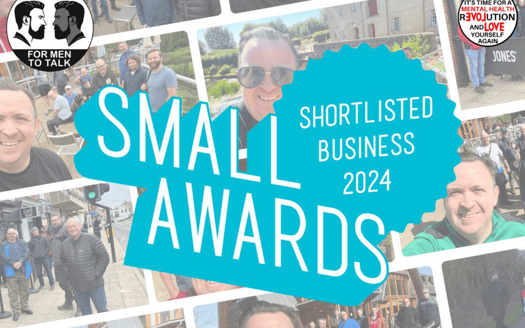 ‘For Men To Talk’ has been shortlisted for a Heart of Gold Award at the Small Business Awards 2024