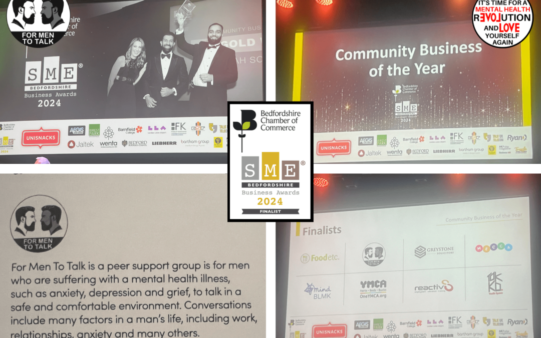 ‘For Men To Talk’ founder attends Bedfordshire Chamber of Commerce SME Bedfordshire Business Awards 2024
