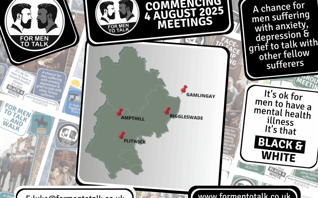 ‘For Men To Talk’ – w/c 4 August 2025 Meetings