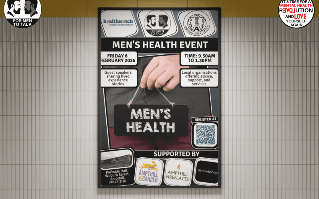‘For Men To Talk’ joint hosting Men’s Health Event in Ampthill
